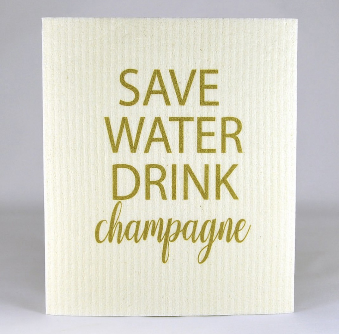 Disktrasa Save water drink champagne