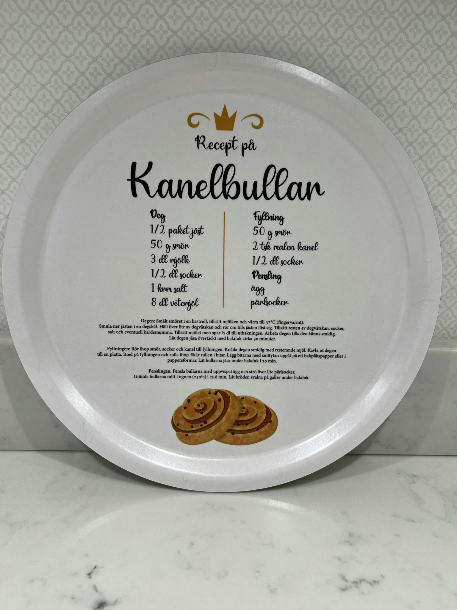 Rund Bricka Kanelbullar