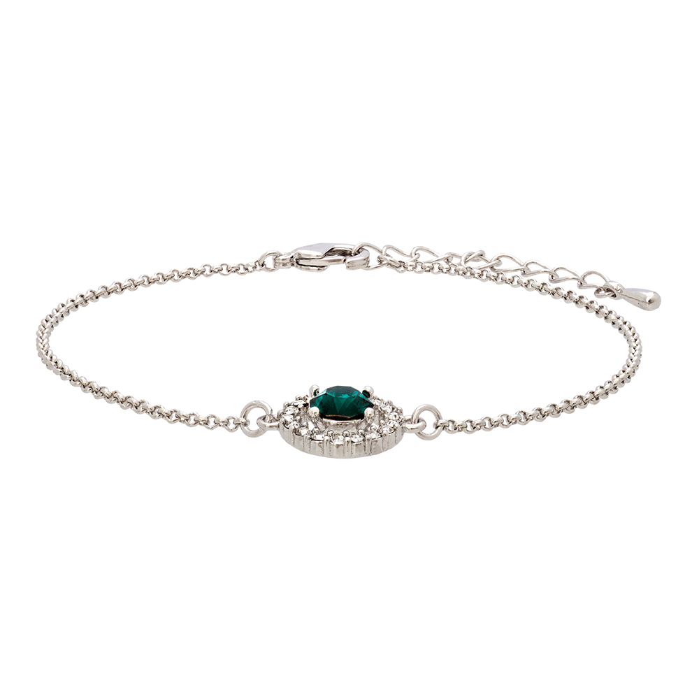 Miss Miranda Armband Emerald Silver