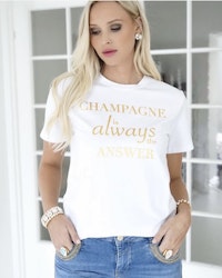 T-shirt Champagne White