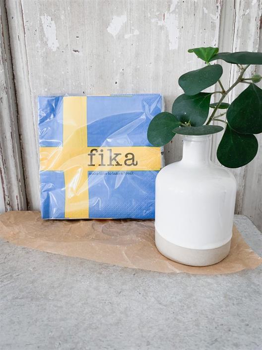 Servetter Fika Svensk flagga