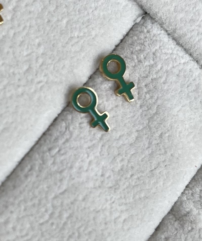 Femme Stud Green/Gold