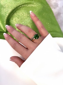 Diamond dream ring green/gold