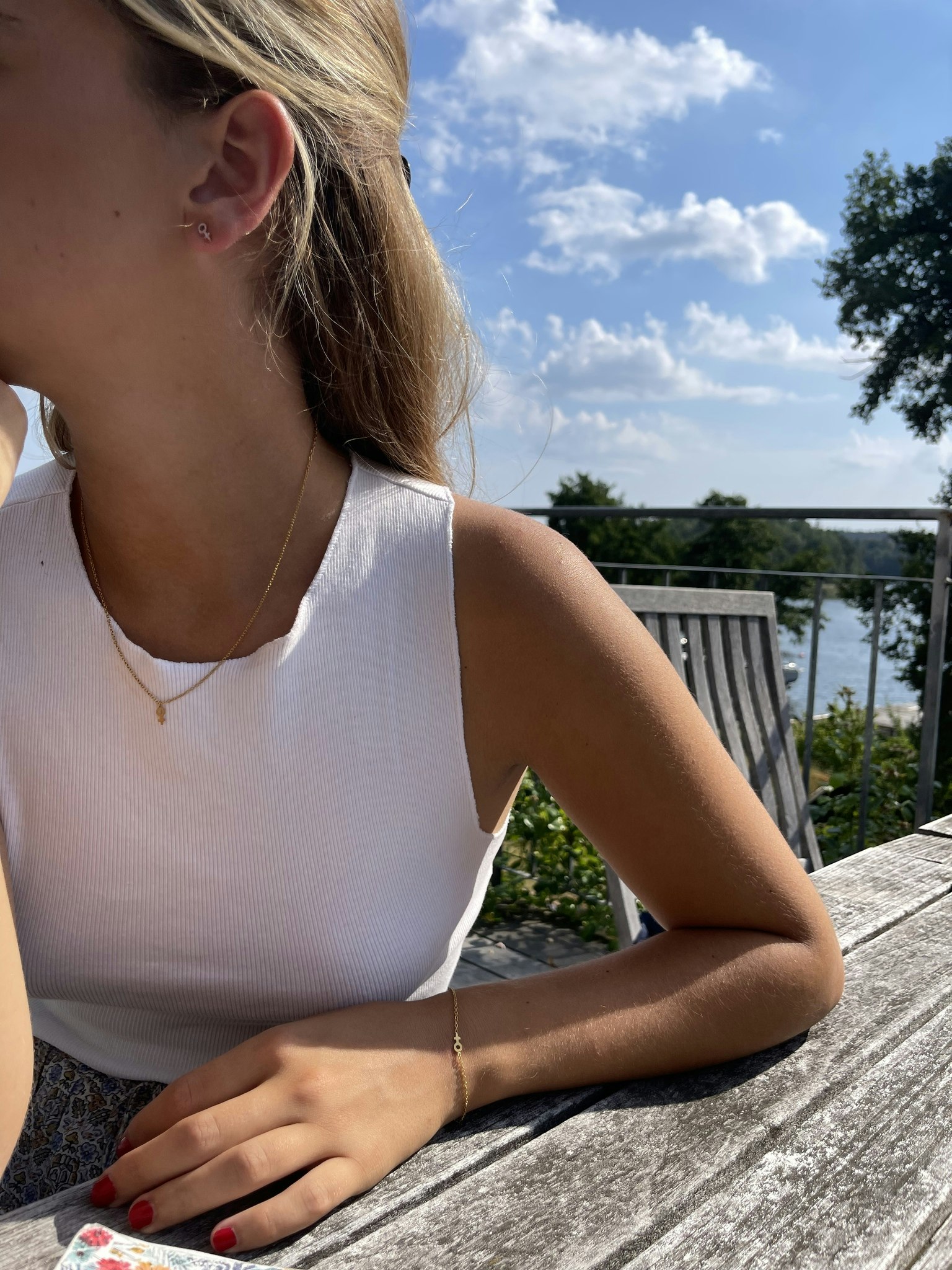 Femme Armband Grön, Guld eller Silver