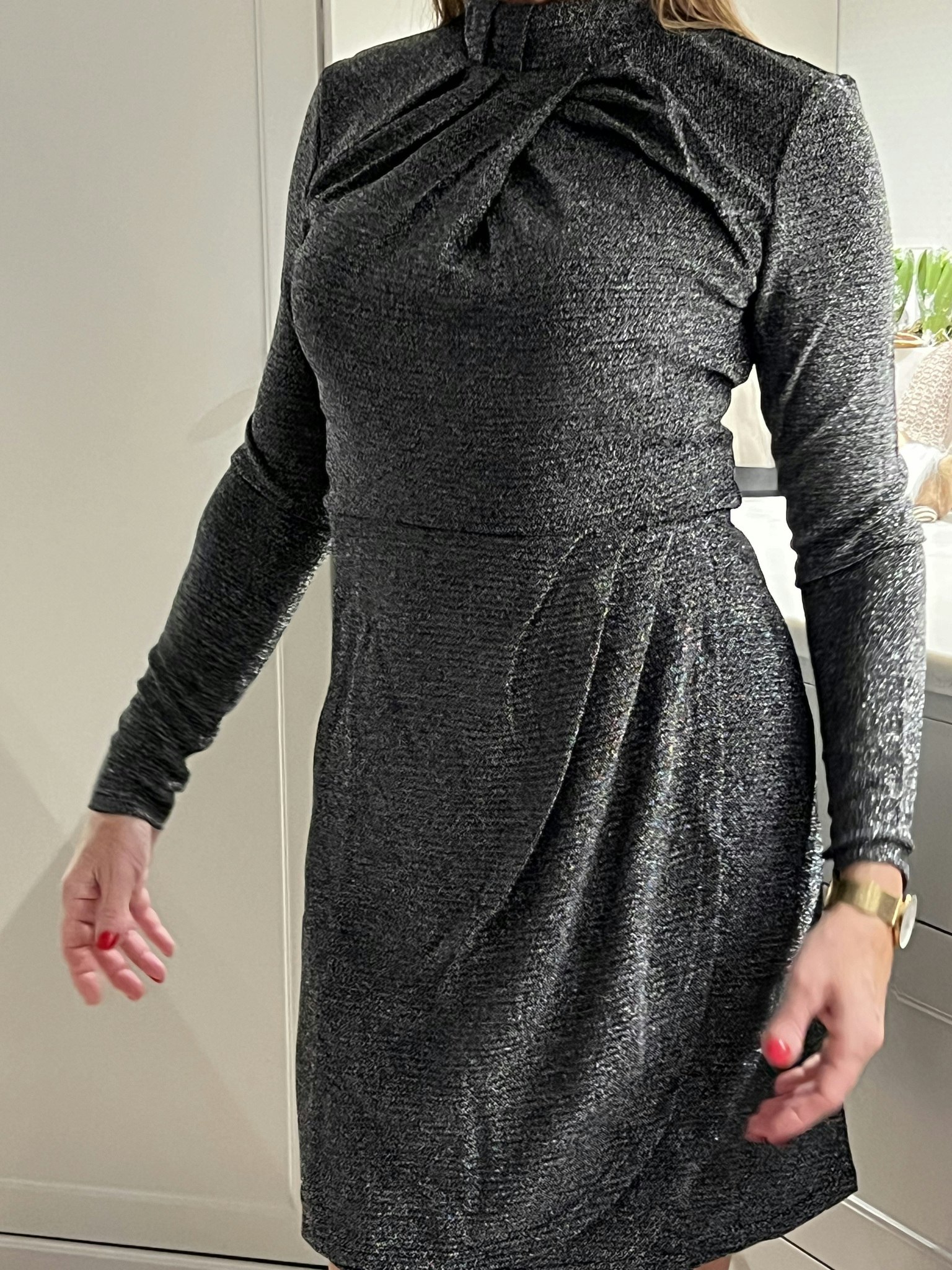 Milda Dress Black/Silver