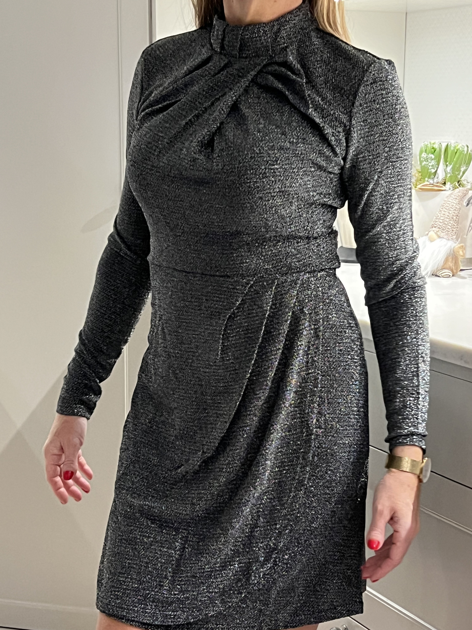 Milda Dress Black/Silver