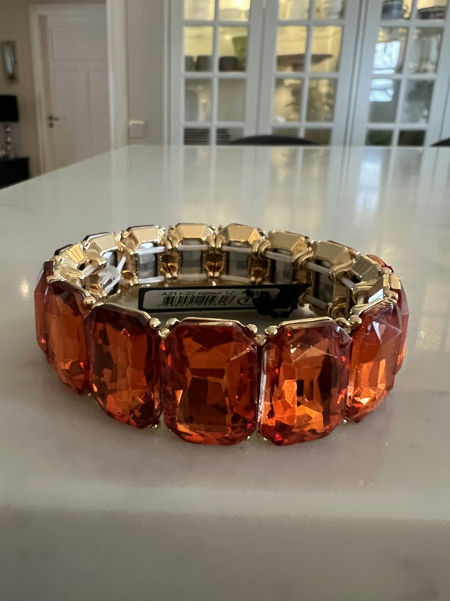 Armband Lisa Orange, Rosa eller Grön