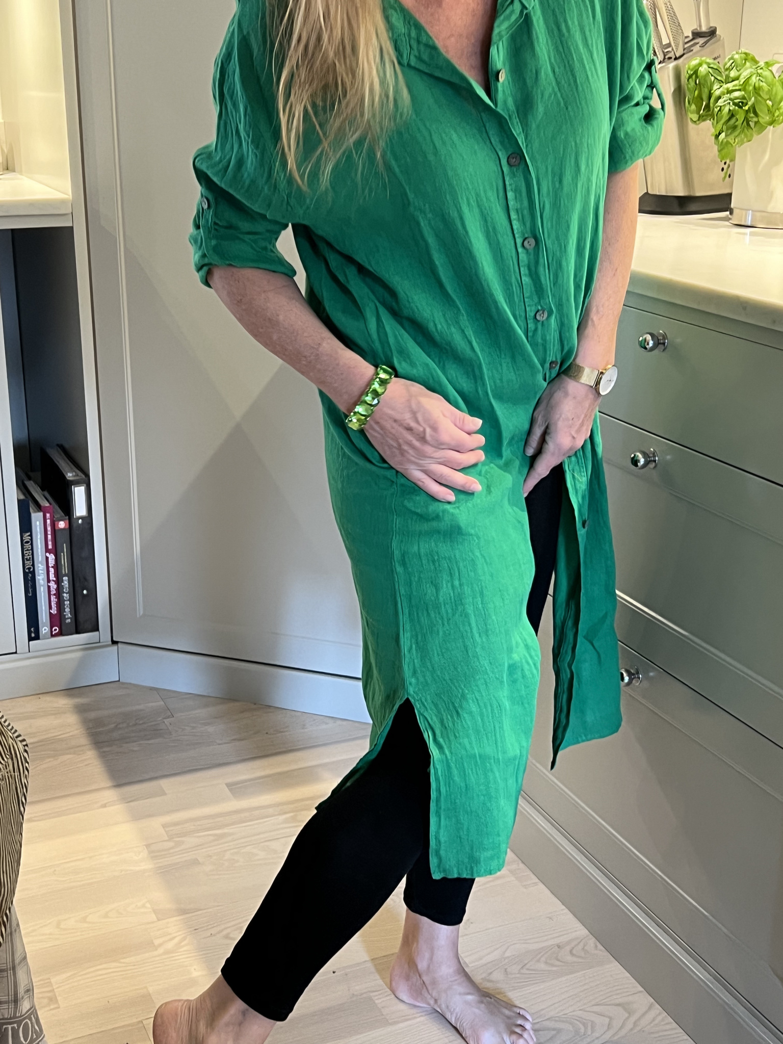 Milano Långskjorta/Klänning Grön