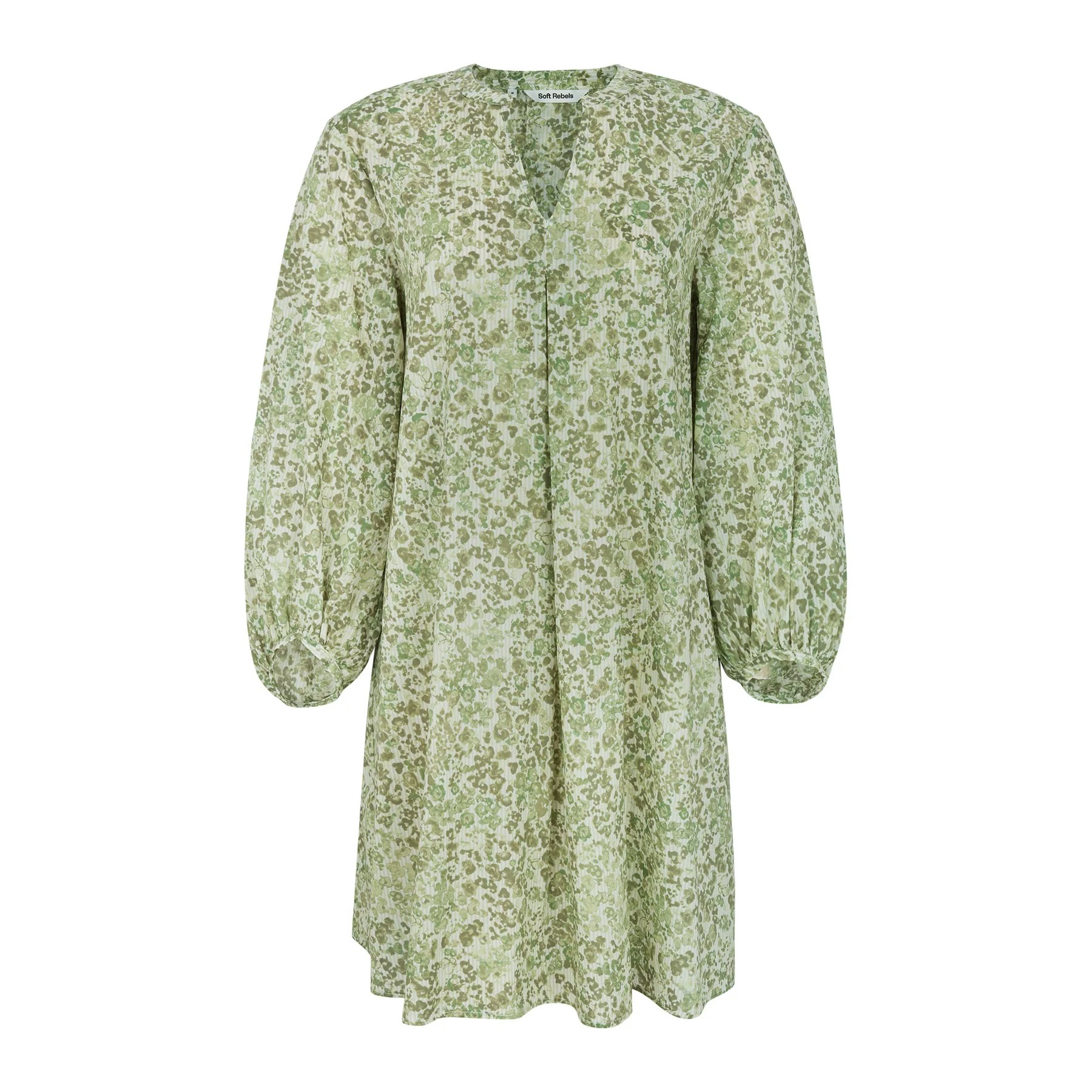 Sienna Dress Flower Dot Green