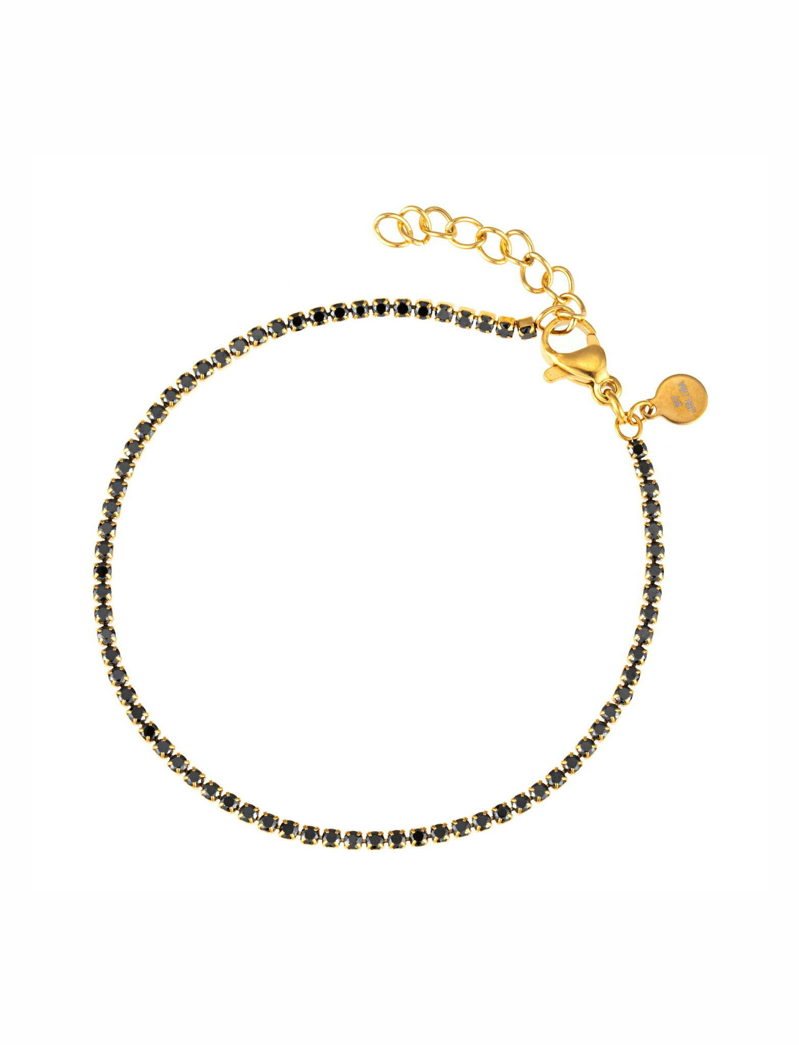 Cloé tennisbracelet Black/Gold