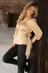 Chloe Wrap Blus Golden sand