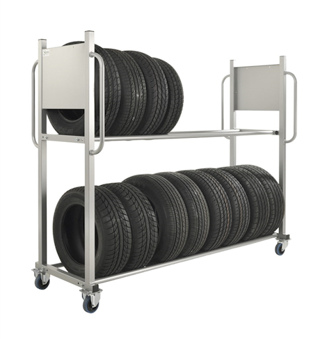 Däckkärra, 2030x720x1620mm, 300kg, broms, KMD3B