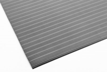 Arbetsplatsmatta Senso Ribb, bredd 60 cm, grå, hel rulle 18,3 m