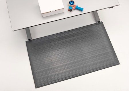 Arbetsplatsmatta Senso Ribb Plus, bredd 90 cm, grå, per löpmeter