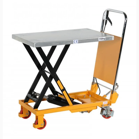 Lyftbordsvagn med fotpump 150kg, 740 x 450 mm, 1860051015