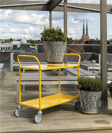 Plåtvagn 2 plan, 1080x480x940mm, 250kg, gul, KM5105