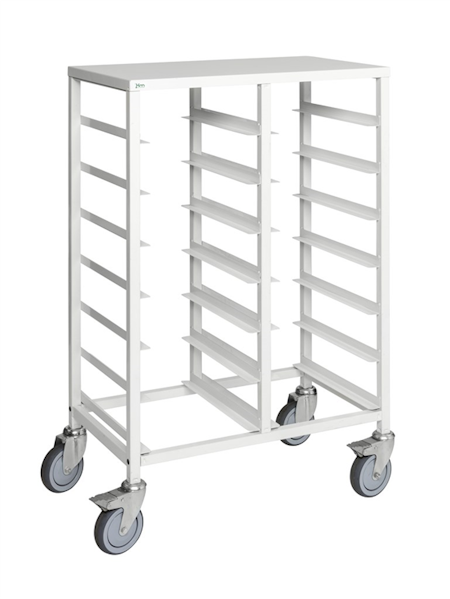 Brickvagn 720x430x1095mm, 150kg, Vit, broms, KM882-14