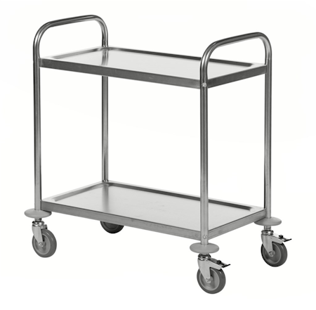 Hyllvagn 2 plan, 710x400x805mm, 100kg, Rostfritt,  KM60350