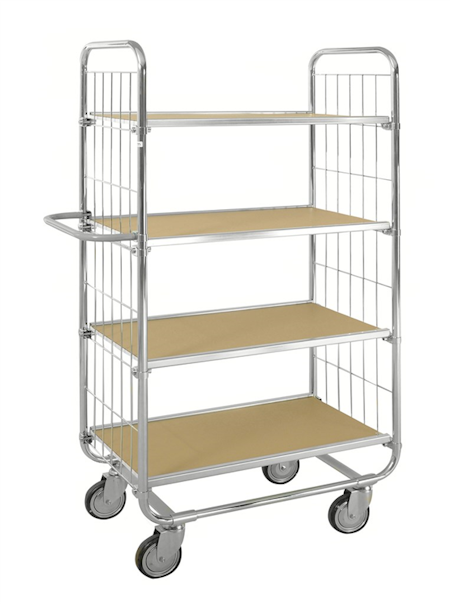Hyllvagn ESD, 1195x470x1590 mm, broms, KM8000-4L-ESDB