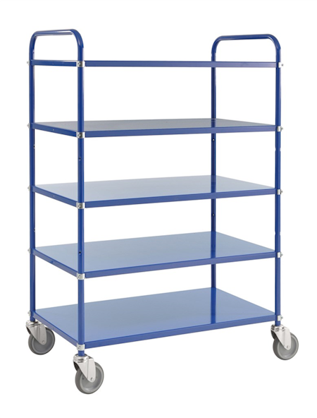 Blå Hyllvagn 980x585x1445mm,  250kg, KM4124-BB