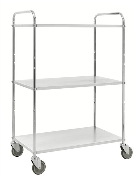 Elförzinkad Hyllvagn 980x585x1445mm, 250kg,  broms, KM4123-EB