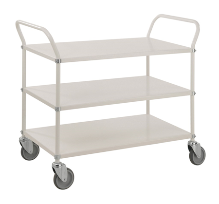 Vit rullvagn 3 plan 1080x480x940 mm, 250kg, broms, KM4106B
