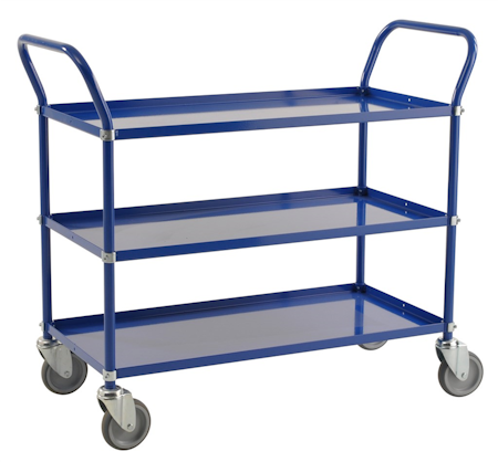 Rullvagn 1080x480x940mm, 250kg, Blå, broms, KM3106B