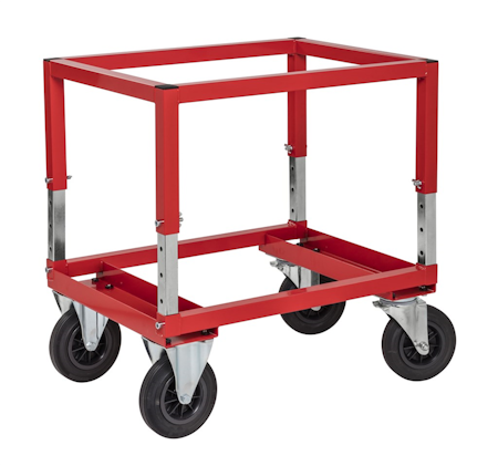 Justerbar halvpallvagn, 800x600x654mm, 800kg,  broms, KM222-HB