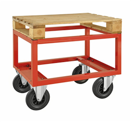 Halvpallvagn 800 x 600 mm, bröms, KM221-HB