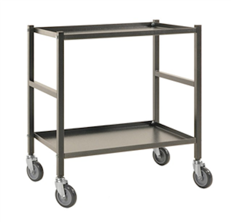 Rullbord 2 plan, 150 kg, antracitgrå, broms, KM8100B