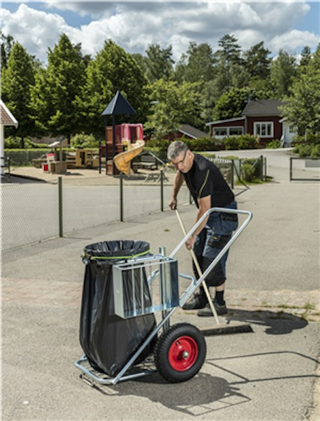 Städvagn elzink,  punkteringsfria hjul, KM145760-EPF