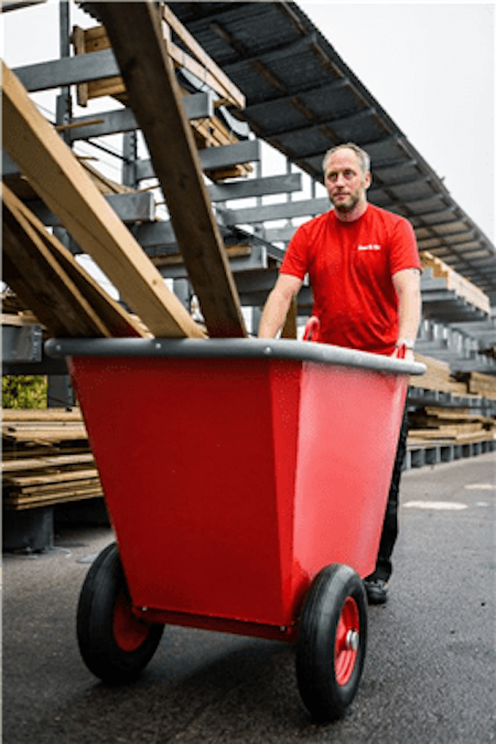 Avfallsvagn 400 Liter,  400 kg, luftgummihjul, KM400LG