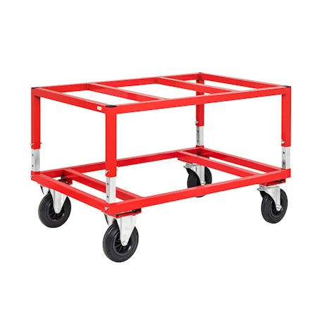 Pallvagn 1200 x 800 mm,  800kg, broms, KM222B