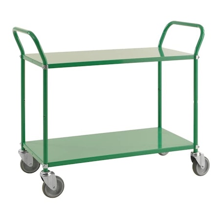 Grön plåtvagn 2 plan, 1080x480x940mm,  250kg,  KM2105