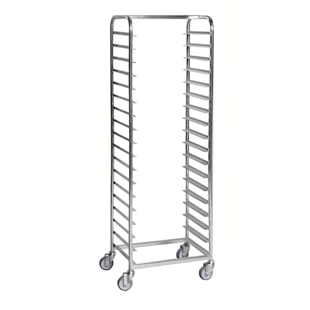 Brickvagn för 18 brickor eller plåtar 540x440mm, 150kg, broms, KM160B