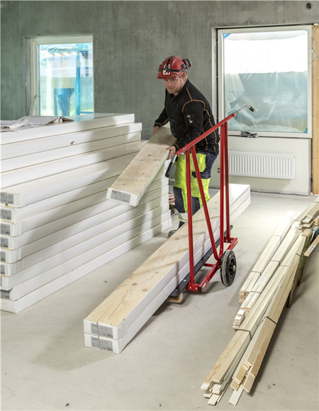 Skivvagn med utdragbart handtag,  1707x540x1122mm, 200kg, KM142654-R