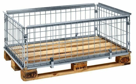 Pallram  med lock 1220x820x420mm,  KM080040L