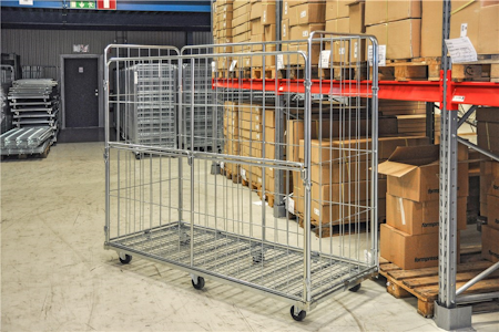 Rullcontainer 4 sidor, 2000x800x1800mm, broms, KM200801804B