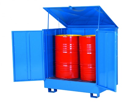 Uppsamlingskärl för 2 stående fat, heltäckta, 260 liter, 2311020023