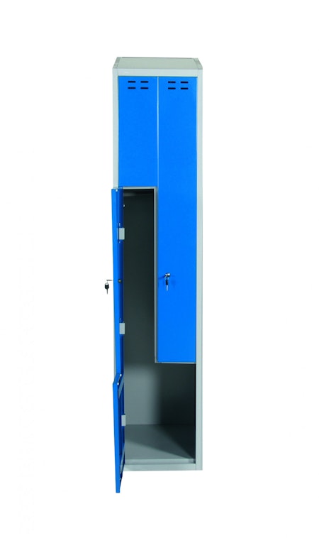 Klädskåp Z, blå / grå, 2 dörrar, 4011071360