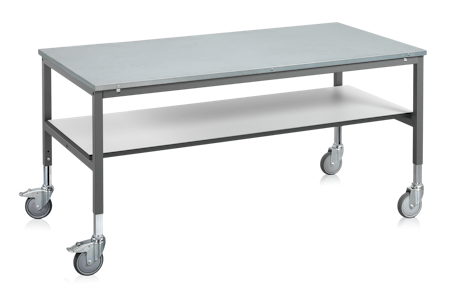 Arbetsbord LD Mobilt 2000x800 mm, plåt, 1-891-0