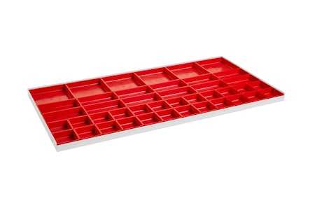 Lådinredning 900x450x35 mm plastlådor Mix 1, 3-311-0