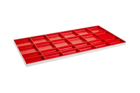 Lådinredning 900x450x35 mm plastlådor Mix 2, 3-320-0