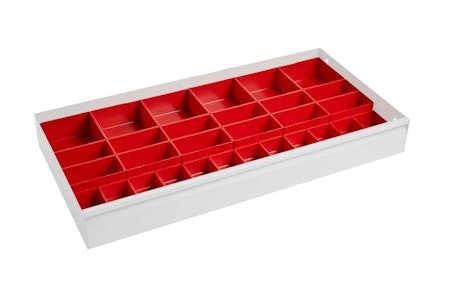 Lådinredning 900x450x100 mm plastlådor Mix 1, 3-330-0