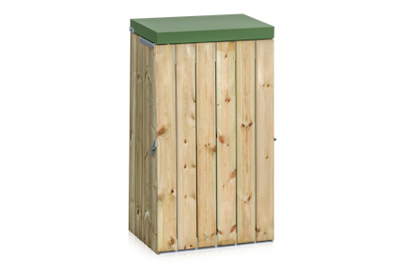 Säckhållare 125 l träpanel med lock, 2-490-0