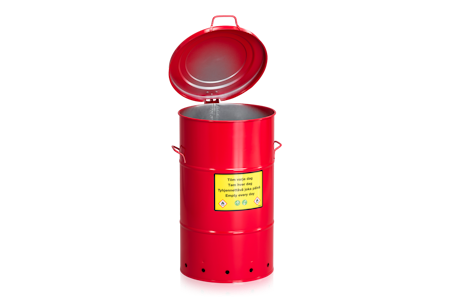 Avfallstunna Säkerhet 115 liter röd, 2-482-5