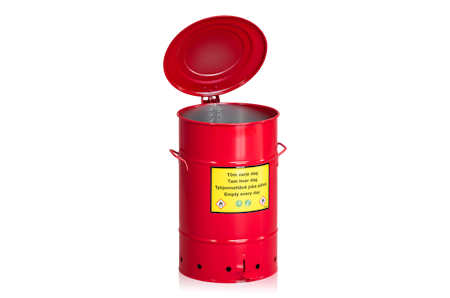 Avfallstunna Säkerhet 70 liter inkl fotpedal, 2-481-5
