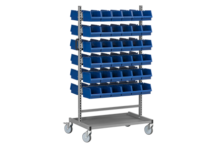 Komplett montörvagn inkl 72 Plastbackar, 5-840-136