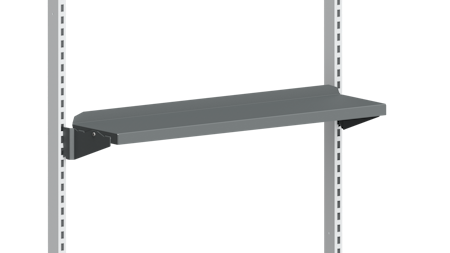 Hyllplan 900x210 mm grå inkl. konsol, 3-531-36