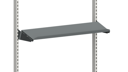 Hyllplan 900x210 mm grå inkl. konsol, 3-531-36
